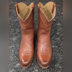 TECOVAS The Earl Burbon Roper Boots Brown Goat Leather 9D